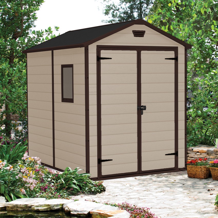 Manor 6x8 Keter großes Gartenhaus PVC Harz 185 8x236 8x227cm