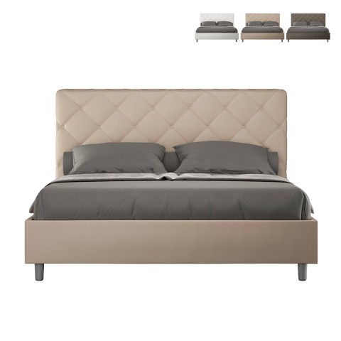 Doppelbett mit Bettkasten 160x190 cm, gepolstertes Design Priya M Aktion