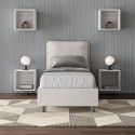 Einzelbett mit Stauraum 80x190 cm, gepolstertes Kopfkissen Antea S Lagerbestand