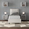 Einzelbett mit Stauraum 80x190 cm, gepolstertes Kopfkissen Antea S Lagerbestand