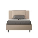 Französisches Bett mit Stauraum 120x190 cm mit gepolstertem Kopfteil Antea P Sales