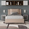 Französisches Bett mit Stauraum 120x190 cm mit gepolstertem Kopfteil Antea P Verkauf