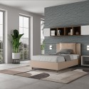 Französisches Bett mit Stauraum 120x190 cm mit gepolstertem Kopfteil Antea P Rabatte