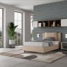 Französisches Bett mit Stauraum 120x190 cm mit gepolstertem Kopfteil Antea P Rabatte