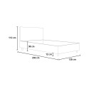 Französisches Bett mit Stauraum 120x190 cm mit gepolstertem Kopfteil Antea P 