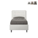 Einzelbett 80x190 mit Bettkasten und gepolstertem Kopfteil Annalisa S Aktion