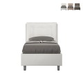 Einzelbett 80x190 mit Bettkasten und gepolstertem Kopfteil Annalisa S Aktion