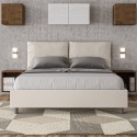 Doppelbett mit Bettkasten 160x200 cm, gepolsterte Kissen, Antea M1 Lagerbestand