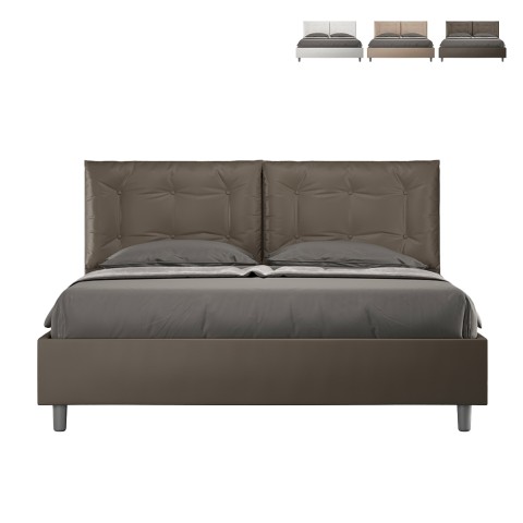 Doppelbett 160x200 mit Bettkasten, gepolstert, Kissen Annalisa M1 Aktion