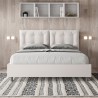 Doppelbett 160x200 mit Bettkasten, gepolstert, Kissen Annalisa M1 Lagerbestand