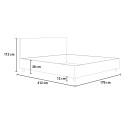 Doppelbett 160x200 mit Bettkasten, gepolstert, Kissen Annalisa M1 