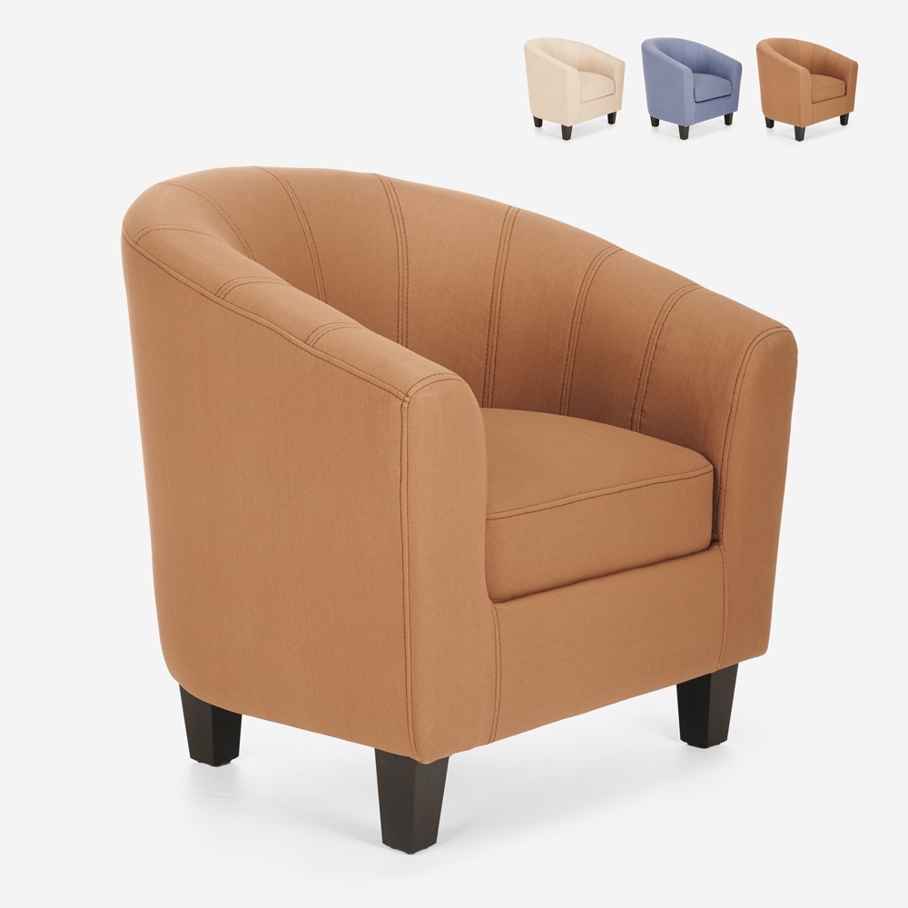 Sessel  Kunstleder Wohnzimmer Büro Design Seashell Soft