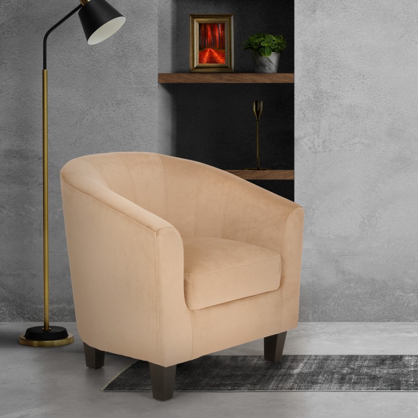 Modernes Designer-Sessel aus Samt für Wohnzimmer und BüroSeashell Lux