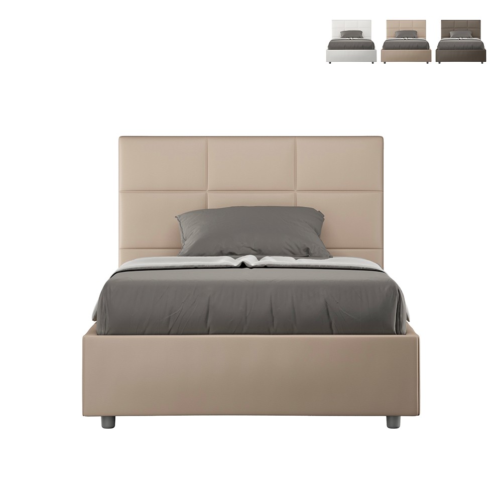 Mika P Französisches Bett 120x190 quadratisch und eine Hälfte Design Lagerbehälter