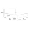 Holzbett mit Bettkasten 160x190 cm Doppelbett Kissen Egos Antea 