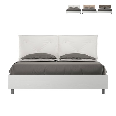 Doppelbett mit Bettkasten 160x190cm Kissen Holz Egos Appia Aktion