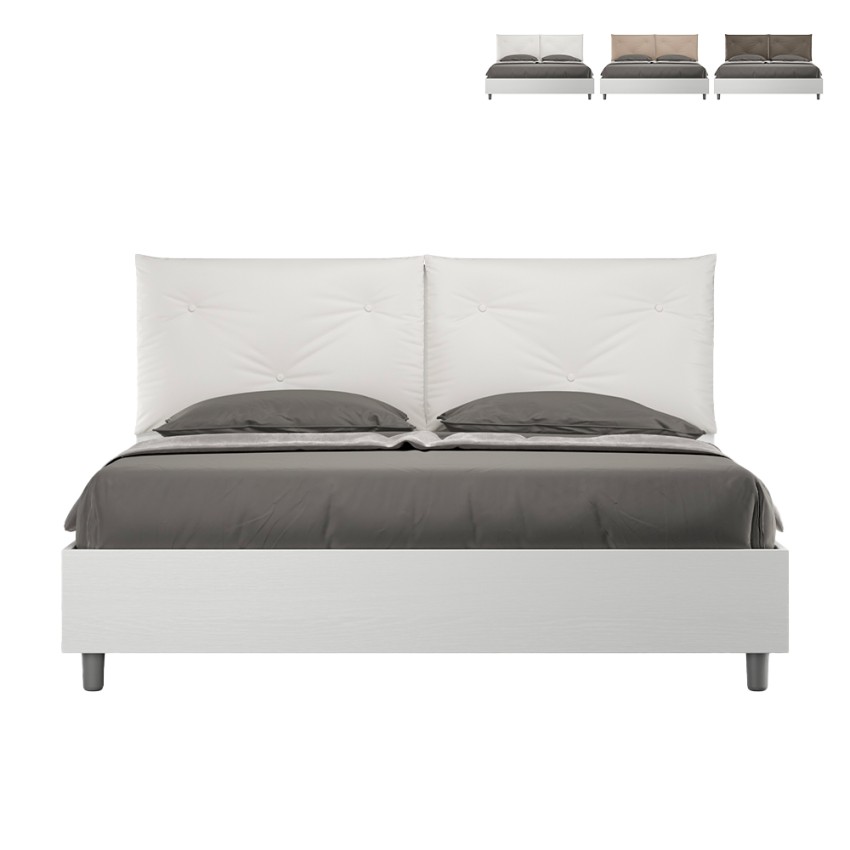 Doppelbett mit Bettkasten 160x190cm Kissen Holz Egos Appia Aktion Doppelbett mit Bettkasten 160x190cm Kissen Holz Egos Appia Aktion