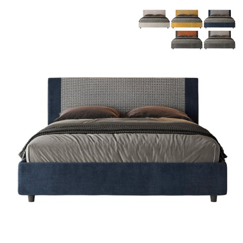Doppelbett 160x190 mit Bettkasten Stoff Rosal Norris Labirinto Aktion