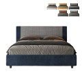 Doppelbett 160x190 mit Bettkasten Stoff Rosal Norris Labirinto Aktion