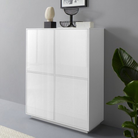 Moderne Anrichte Küchenschrank Wohnzimmer Design Weiß 100x40cm Judy Aktion