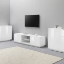 TV-Schrank 180 cm Modernes Design Weiß Wohnzimmer Dover