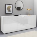 Moderne weiße Küchen- und Wohnzimmerkommode 220 cm Buffet Lonja Aktion