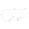Moderne weiße Küchen- und Wohnzimmerkommode 220 cm Buffet Lonja Auswahl