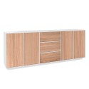 Sideboard Küchenschrank 220cm Buffet Wohnzimmer weiß Lonja Holz Angebot
