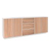 Sideboard Küchenschrank 220cm Buffet Wohnzimmer weiß Lonja Holz Angebot