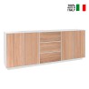 Sideboard Küchenschrank 220cm Buffet Wohnzimmer weiß Lonja Holz Verkauf