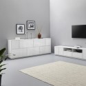Sideboard 200cm Wohnzimmer Anrichte Küche weiß Design Lopar Lagerbestand