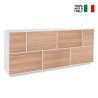 Sideboard Wohnzimmer 200cm Küche Design Weiß Holz Lopar Wood Verkauf