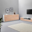 Sideboard Wohnzimmer 200cm Küche Design Weiß Holz Lopar Wood Katalog