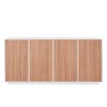 Sideboard 180cm Wohnzimmer Küche Weiß Holz Design Ceila Wood