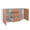 Sideboard 160cm Wohnzimmer Buffet Küche Weiß Holz Carat Wood
