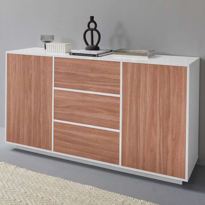 Sideboard 160cm Wohnzimmer Buffet Küche Weiß Holz Carat Wood Sideboard 160cm Wohnzimmer Buffet Küche Weiß Holz Carat Wood