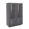Moderne hohe Anrichte mit Vitrine 100cm Küche Wohnzimmer Syfe Report Angebot