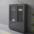 Moderne hohe Anrichte mit Vitrine 100cm Küche Wohnzimmer Syfe Report Aktion