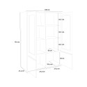 Moderne hohe Anrichte mit Vitrine 100cm Küche Wohnzimmer Syfe Report Auswahl