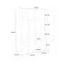 Moderne hohe Anrichte mit Vitrine 100cm Küche Wohnzimmer Syfe Report Auswahl
