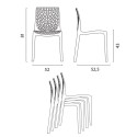 Quadratisch Tisch Holzeffekt und Schwarz Stahlfuß 60x60 cm mit 2 Bunten Stühlen Gruvyer Kiss 