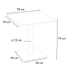 Weiß Tisch Quadratisch 70x70 cm mit 2 Bunten Stühlen Gruvyer Meringue 