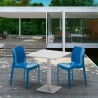Weiß Quadratisch Tisch 70x70 2 Bunte Stühle Ice Meringue Eigenschaften
