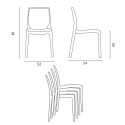Weiß Quadratisch Tisch 70x70 2 Bunte Stühle Ice Meringue 