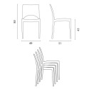 Weiß Tisch Quadratisch 70x70 cm mit 2 Bunten Stühlen Paris Meringue 
