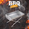 Klappbarer tragbarer Holzkohlegrill BBQ aus Stahl Garten Camping Poplar Sales
