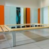 Umkleidebank für die Turnhalle, 4 Plätze, 150x37x43 cm, Schule Schwimmbad Sit M Rabatte