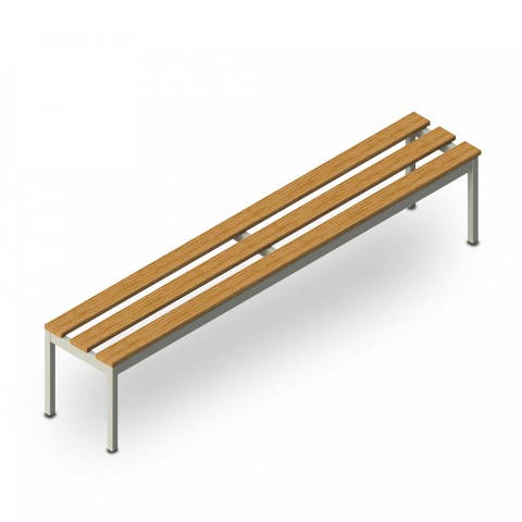 Sitzbank Umkleideraum 6 Plätze Fitnessstudio Schwimmbad Schule 200x37x43cm Sit L Aktion