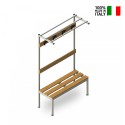 Umkleidebank mit Hakenleiste 100x39x184cm Upper Angebot