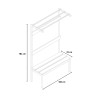 Umkleidebank mit Hakenleiste 100x39x184cm Upper Sales
